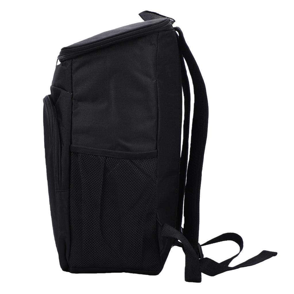 Insulated Cooler Backpack Multiple Pockets Large Capacity Lunch Bag for Picnic Camping Beach Black
