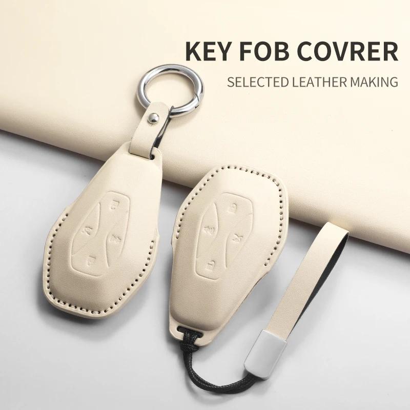 PU Leather Car Key Case Cover For ARCFOX Alpha S T 7, T, S, T5 S5 Control Protect Cover Durable Accessories