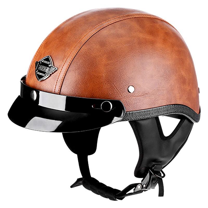 3C Certified Retro Half Helmet Scooter Motorcycle Riders Unisex All Season ABS Safety With Visor Options