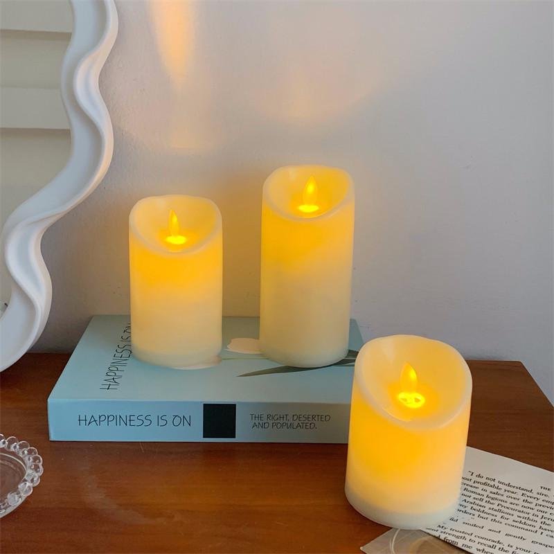 Creative Flickering Wick LED Candle Lamp for Bedroom Decor and Atmosphere