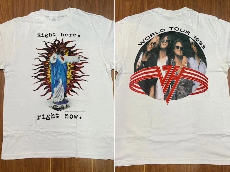 1993 Van Halen Right Here Right Now Tour T-Shirt, Van Halen Tour 1993 T-Shirt XL