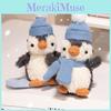 Penguin Scarf Hat Plush Toy Cartoon Stuffed Doll Animal Bedroom Gift Decoration