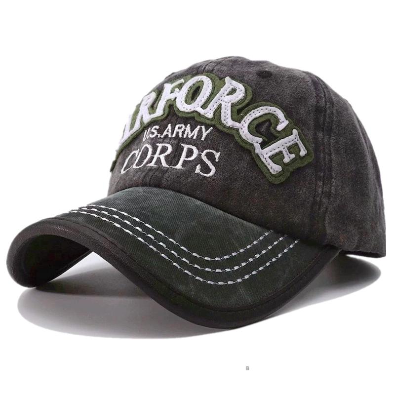 Hot Sale Unisex Cap U.S.ARMY Embroidery Vintage Leather Edging Baseball Cap Men Women Casual Outdoor Dad Hats