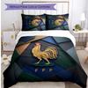 France Football Printed Bedding 3 Piece Set Cozy Breathable Bed Cover Set As Housewarming Holiday Gift