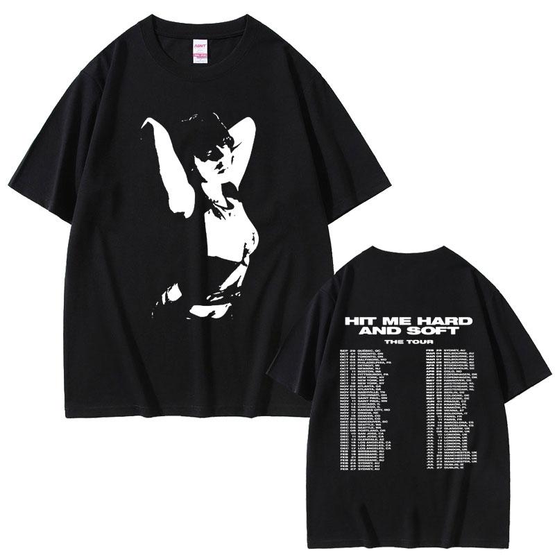 2025 Summer Hit Me Hard and Soft Tour Male Fashion Casual Tshirt 100% Cotton Short Sleeve Men Women Hip Hop Oversized T Shirts