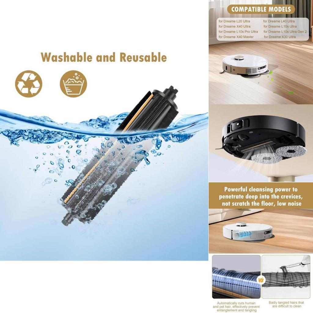 Dreame X40 Ultra ir L20 Ultra plaukų šalinimo šepetys, pakaitinis, skirtas namų valymui