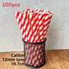 Paper Straws 12mm Degradable Largecapacity Bubble Tea Colorful Party Decor For Cafes