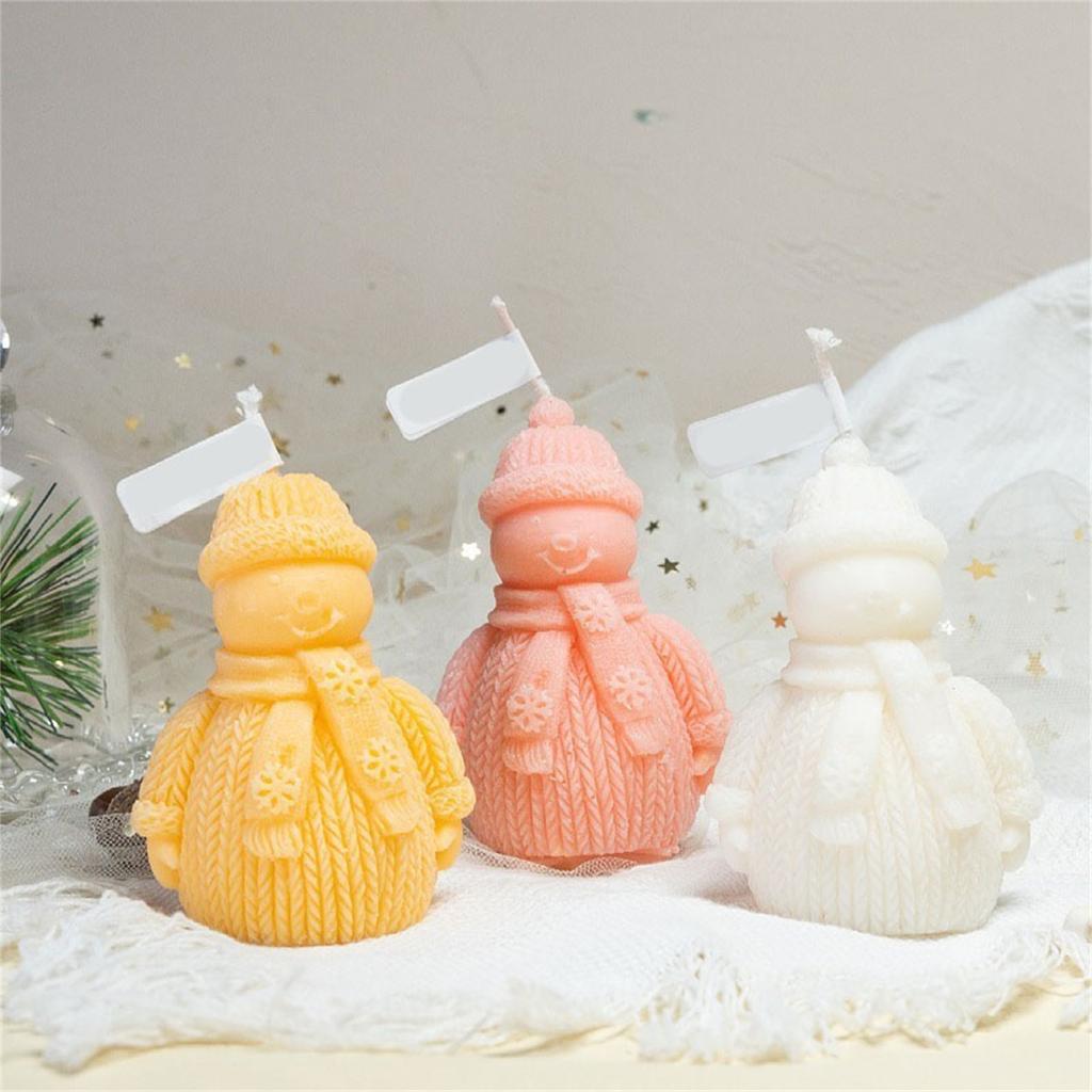 Christmas Themed Snowman Scented Candle Creative Three-dimensional Shape Souvenir