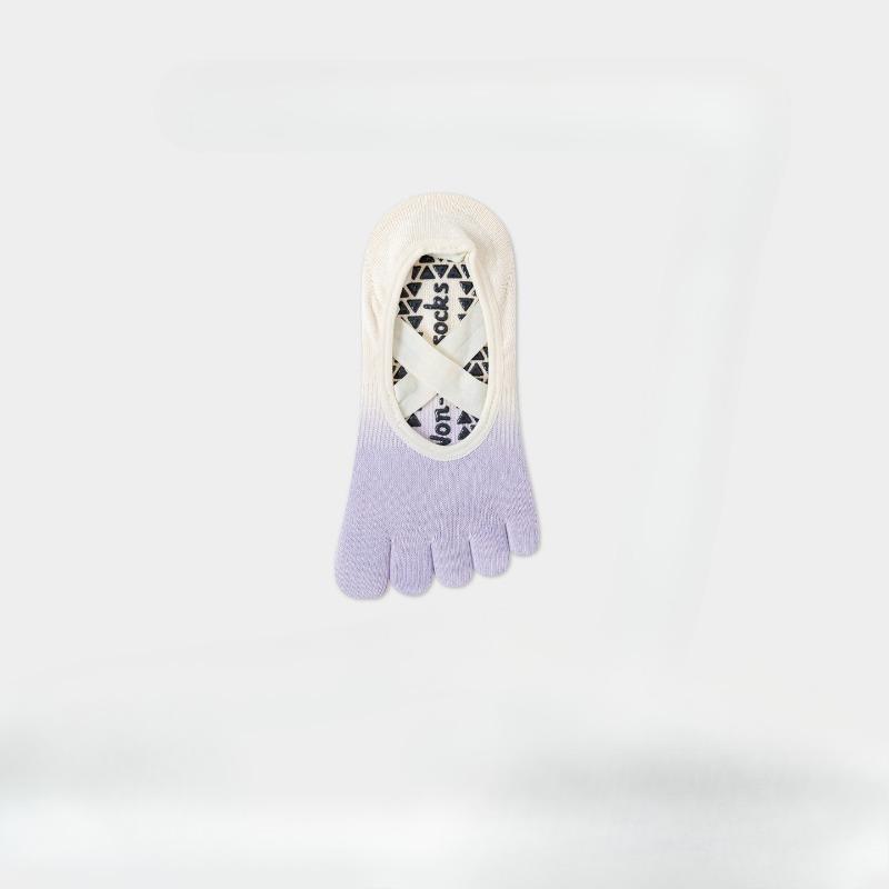 Ladies Spring Summer Gradient Cross Strap Exercise Chamber Dance Pilates Fitness Yoga Exercise Socks
