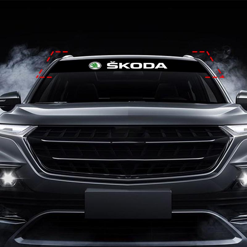 Samolepky na přední sklo auta Přední a zadní ozdobný emblém Pro Škoda Octavia Superb Rapid Kodiaq Karoq Fabia Kamiq Roomster Citigo
