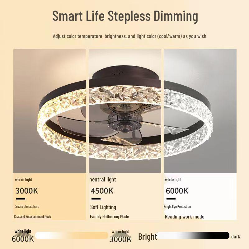 Luxury Ceiling Fan Light for Bedroom, Study, and Dining Room