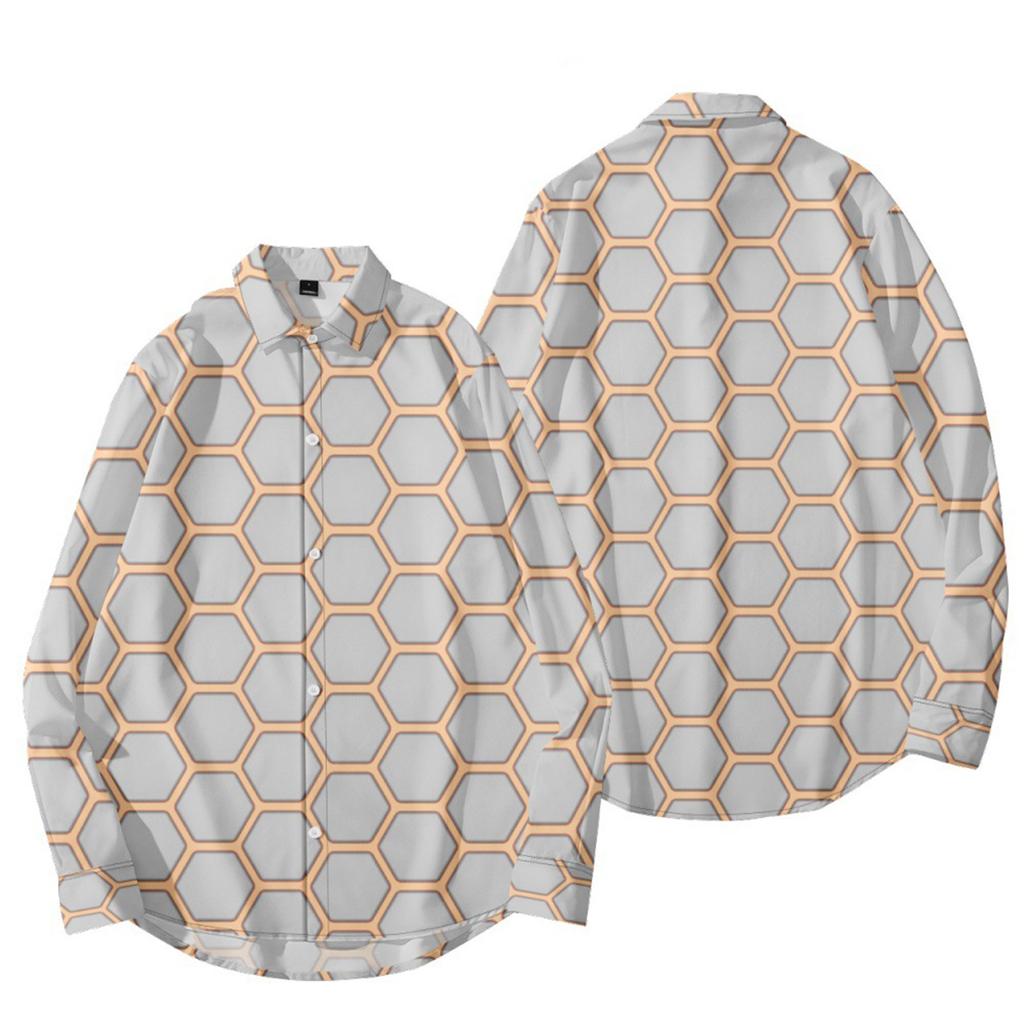 Fall Digital Printing New Fashion Casual Long Sleeve Shirt