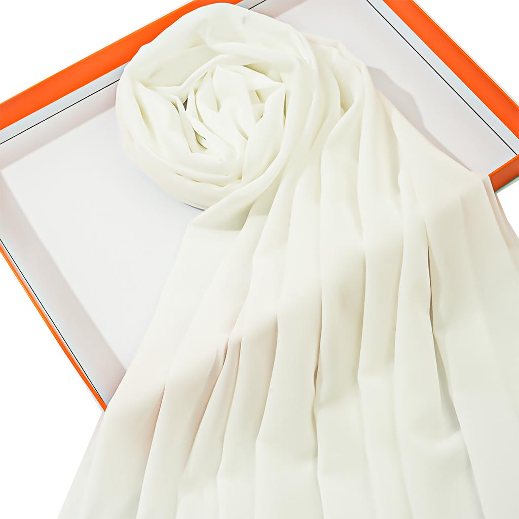 Solid Color Chiffon Scarf Breathable Simple Casual Shawl Hijab Windproof Sunscreen Head Wrap for Women Women Abaya Accessories