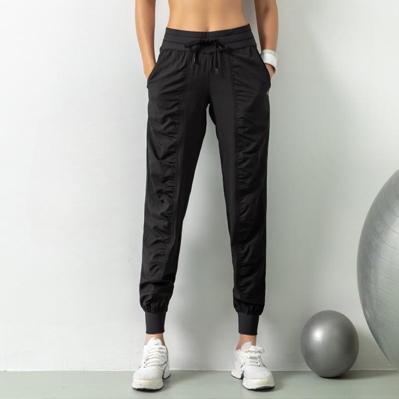 Women's Quick-Dry Athletic Joggers with Drawstring Waist and Side Pockets - Slim Fit, Breathable Polyester Blend for Running & Training