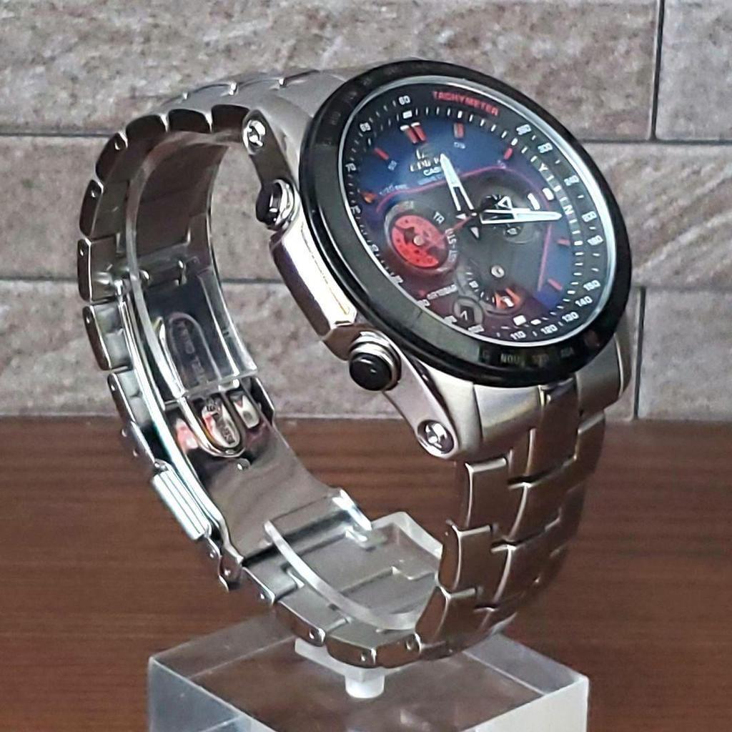 Used CASIO EDIFICE EQW-M1001 Radio Solar Watch Good Condition