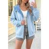 QICED Damen Vintage Casual Einfarbig Druck Herbst Winter Langarm Jacken & Mäntel