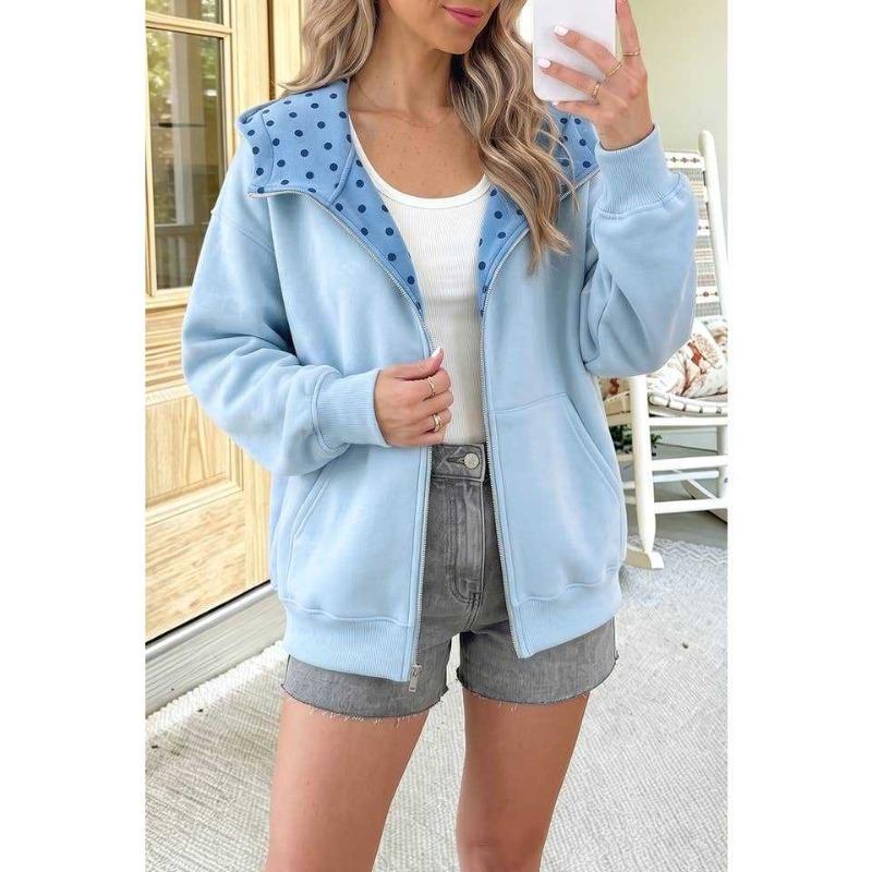 QICED Damen Vintage Casual Einfarbig Druck Herbst Winter Langarm Jacken & Mäntel
