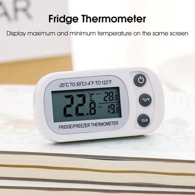 Fridge Thermometer Anti-humidity IPX3 Waterproof Electronic High Accuracy Magnetic Fridge Temperature Meter