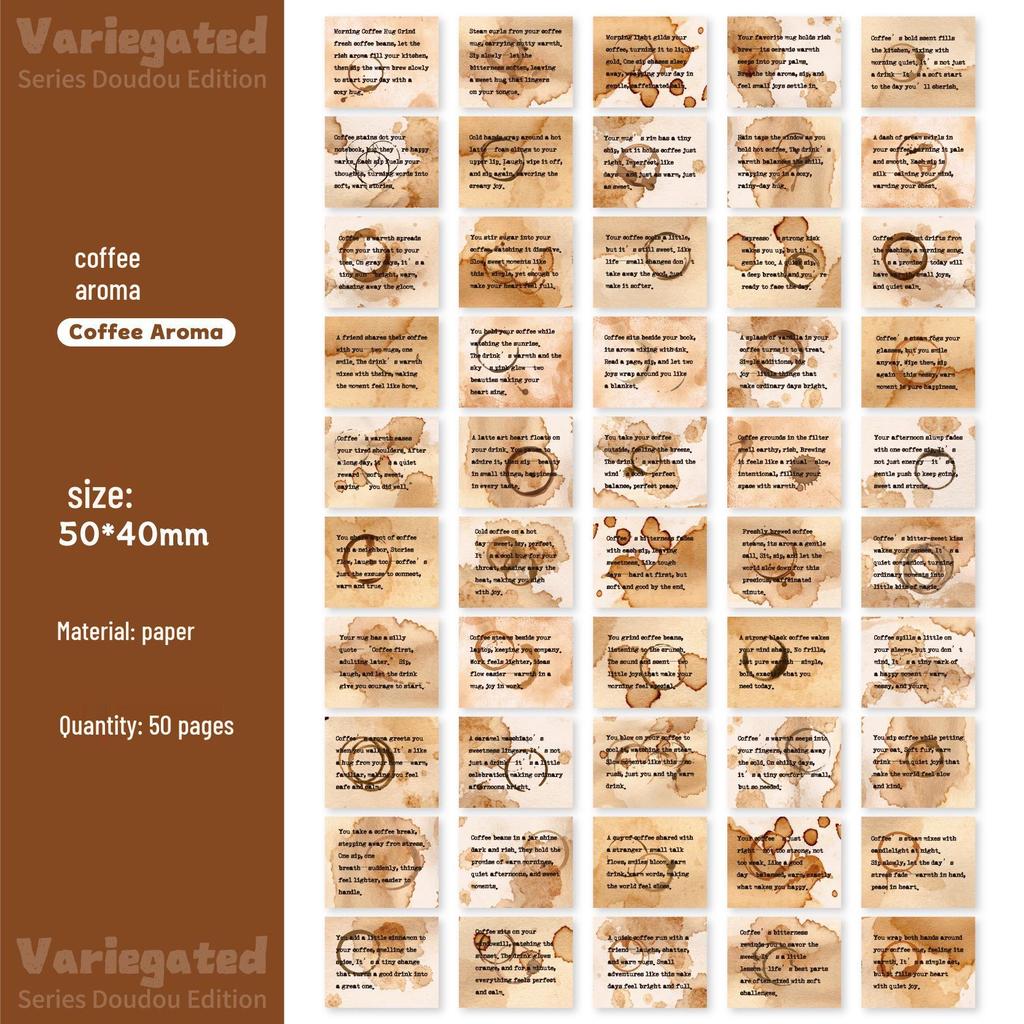Retro Story Colorful Bean Notebook: 50-Sheet DIY Sticky Notes Paper Book