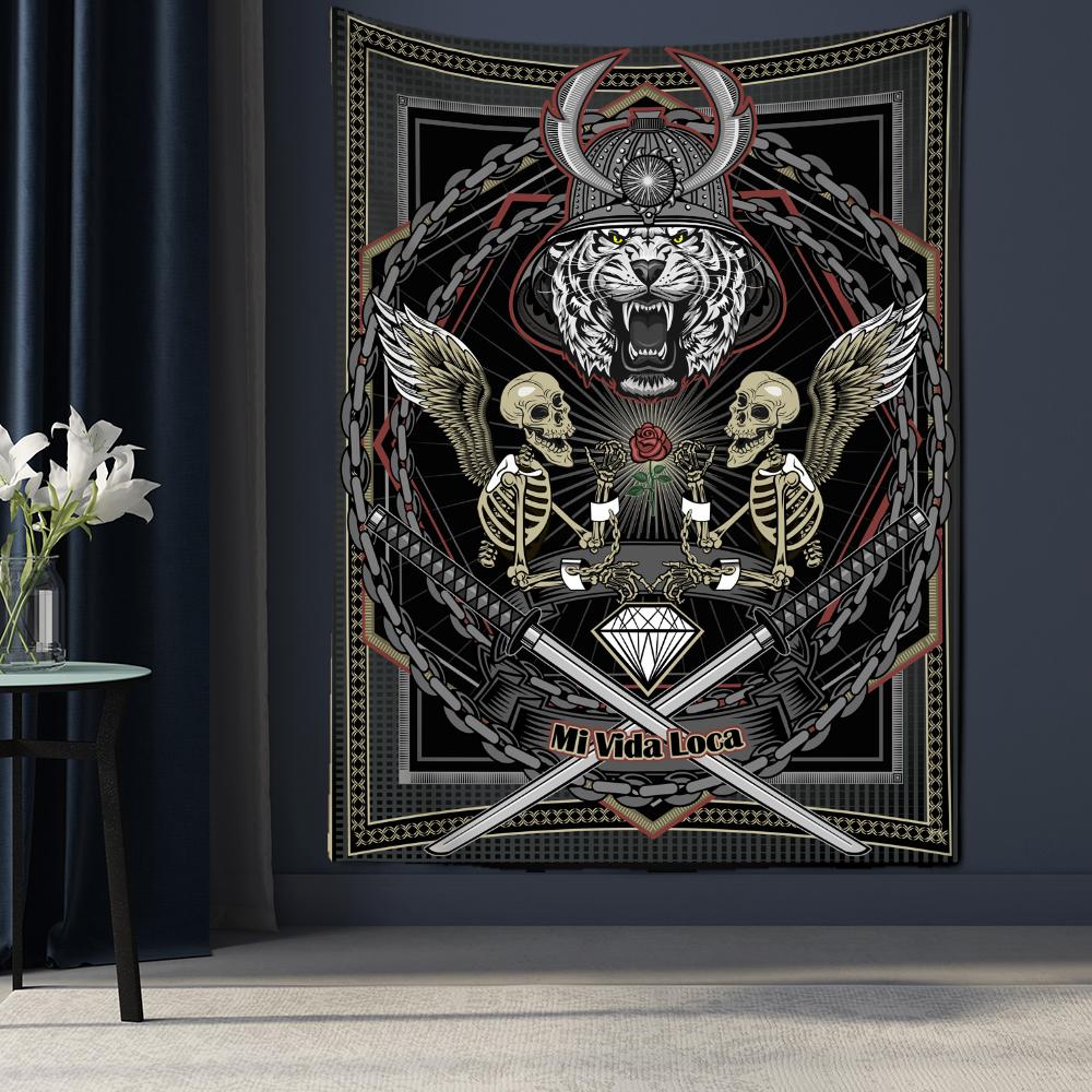 Psychedelische Tier Tarot Wandteppich Hängen Hexerei Bohemian Hippie Mandala TAPIZ Zimmer Home Decor