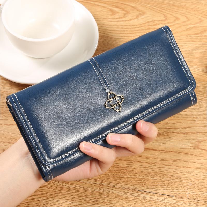 Fashionable and Minimalist Women's Soft Leather Long Zipper Wallet with Trendy Multiple Card Slots, Cute Wallet