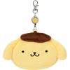 Sanrio Pompompurin Face Shaped Pass Case and Pouch Cotton PVC Steel Polyester with Reel for Age 15 and Up