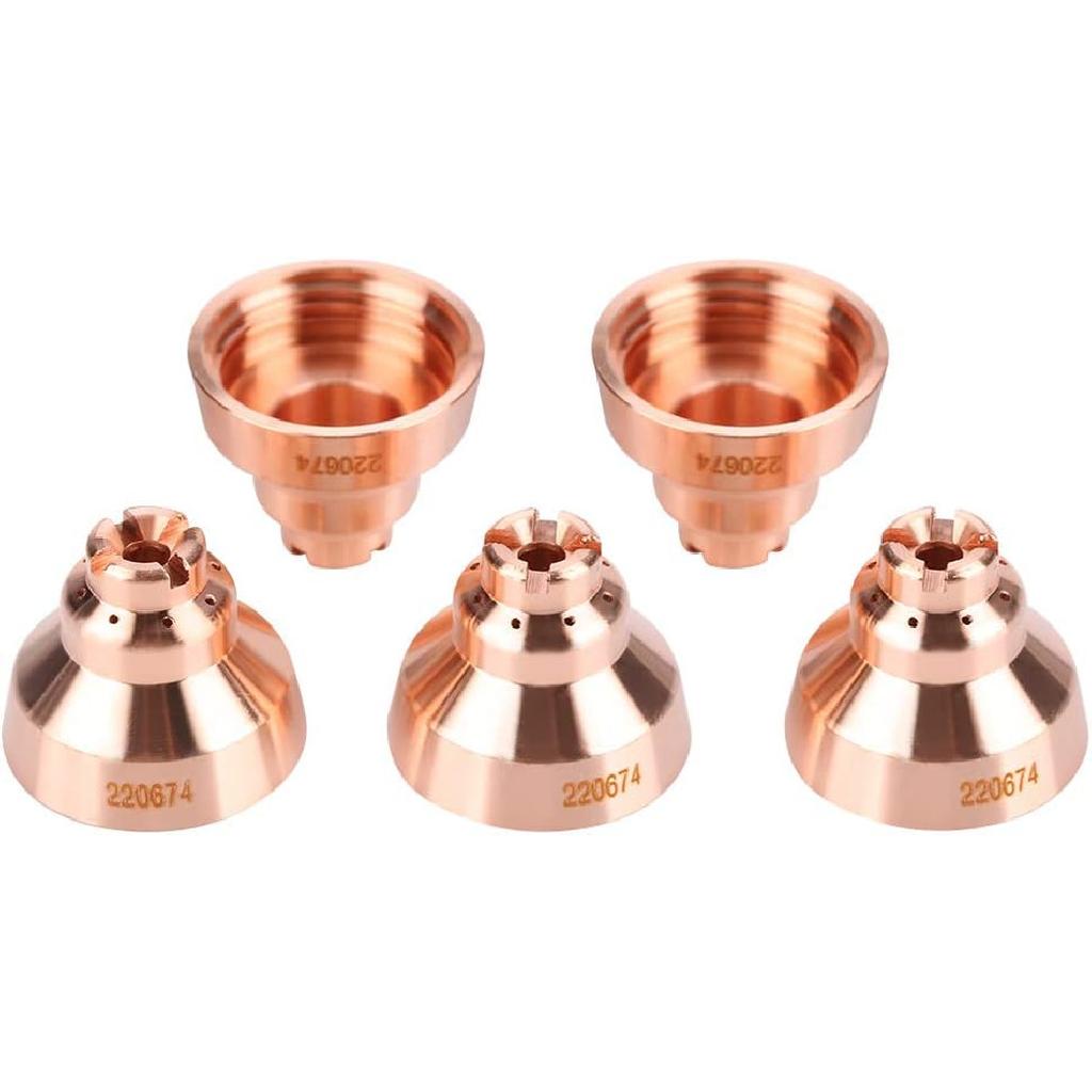 Plasma Shield Cup Cap, 5pcs Plasma Shield cap Fits for Thermal Dynamics MAX45 Cutting Torch Consumables 220674