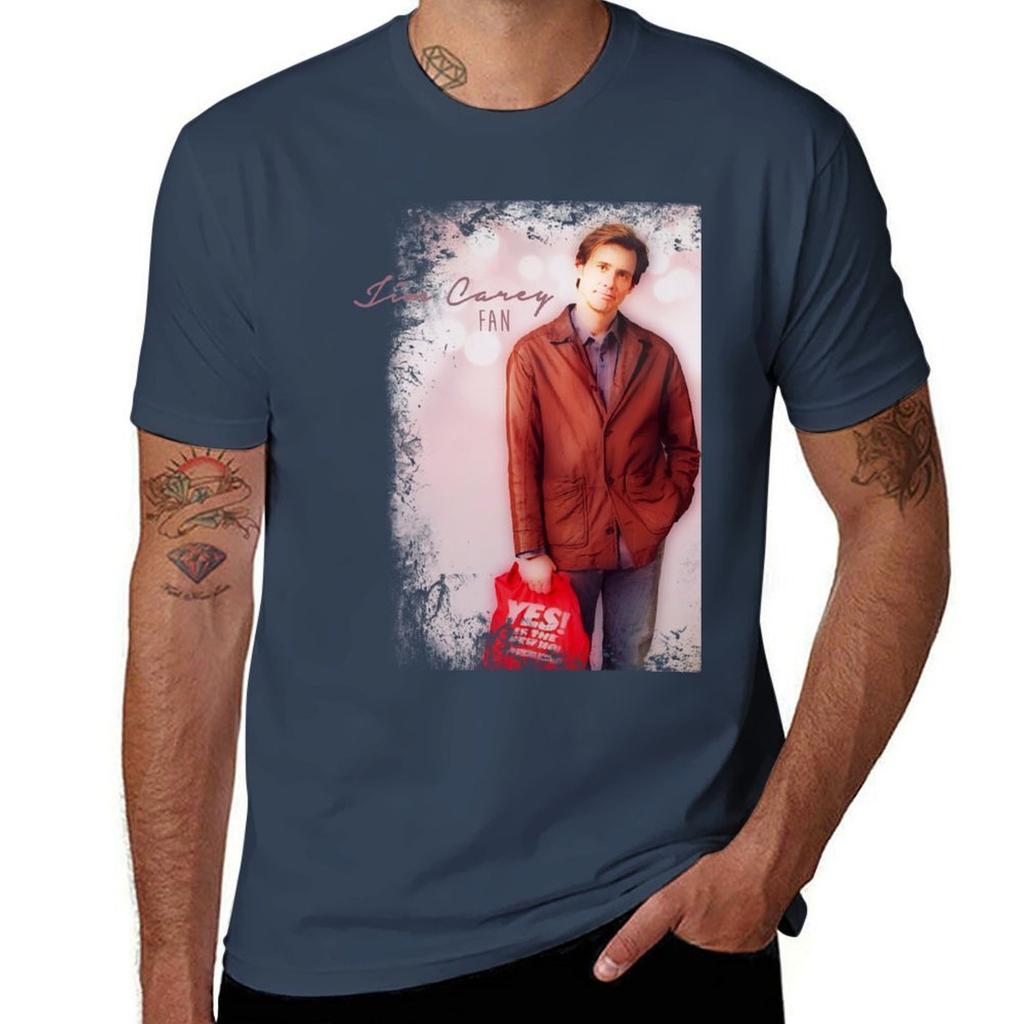 Jim Carrey Fan Tshirt Minimalist Casual Short Sleeve Top