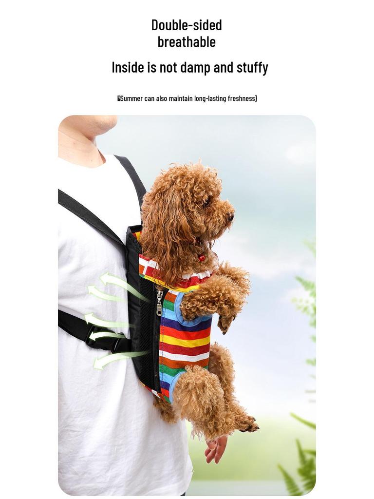 Portable Mesh Backpack for Small & Medium Dogs and Cats - Breathable Travel Carrier