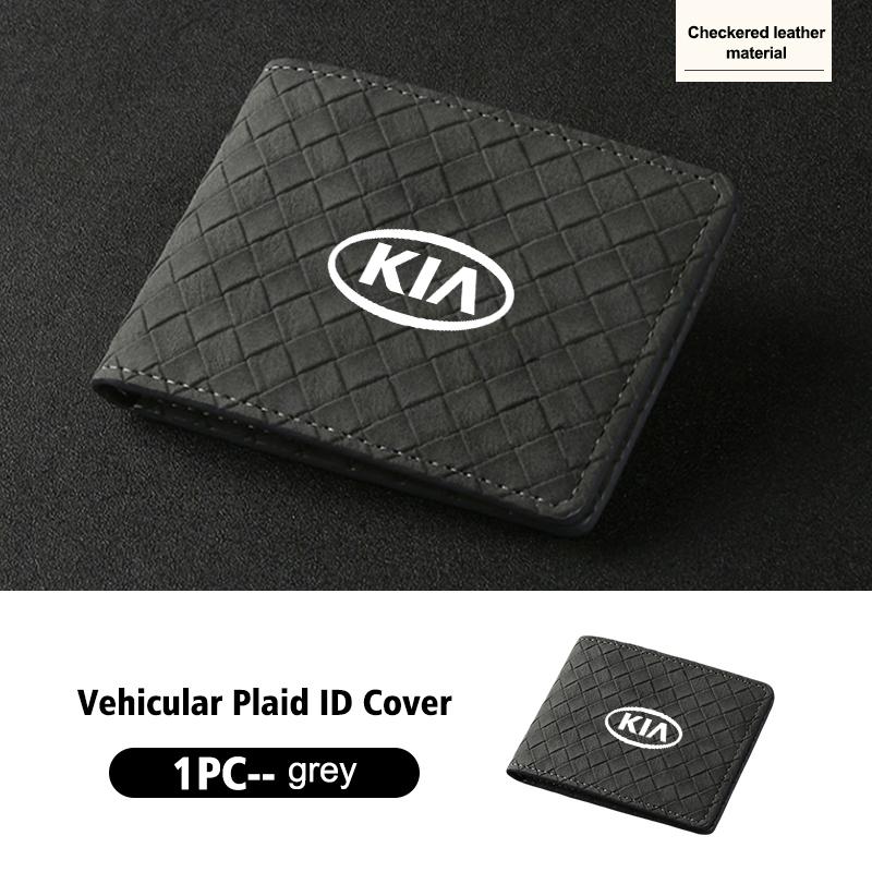 OWVZ1 Suede Car Driver License Cover Bank Card Credit Card Holder Accessories For KIA Cerato Proceed Venga Stonic Picanto Sorento