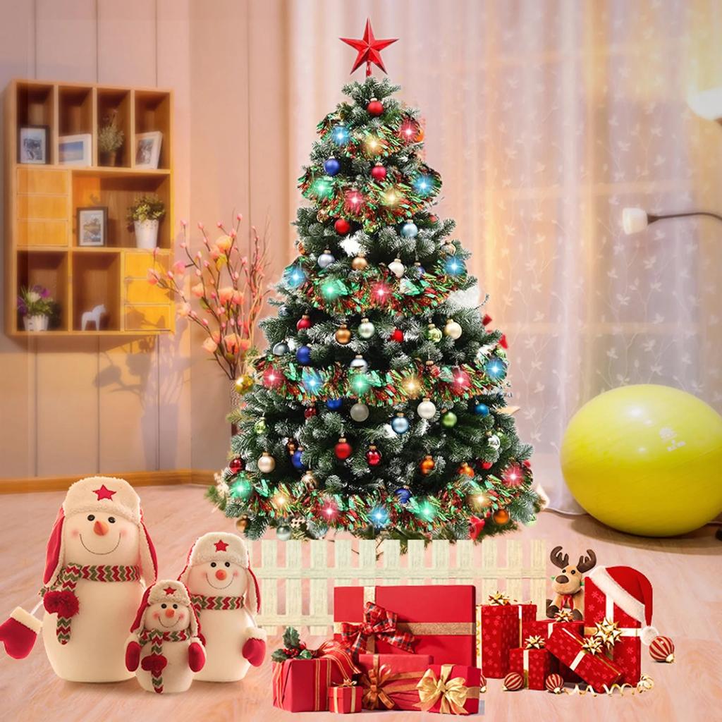 16.4 Ft Green Christmas Tree Garland Christmas Prelit Garland With Lights 50 LED Hanging Lighted Christmas Garland Xmas Garland For Xmas Tree Deco