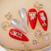 Ķīniešu Jaunais gads 3D nagu mākslas aksesuāri Rotaslietas Dekorācijas DIY Tiger Lucky naudas soma kristāla sarkans dārgakmens Rhinestone krelles