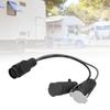 12V 13Pin to 7Pin Trailer Plug Converter Plastic PVC Brass for Standard European Caravans RVs Trailer Connector Auto Accessories