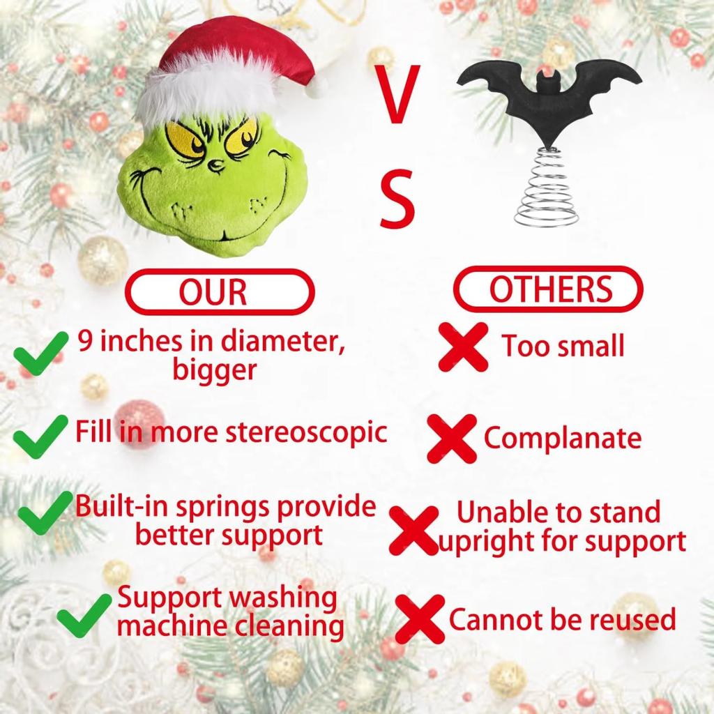 Christmas Plush Toy Decorations, Christmas Tree Top Decorations And Props