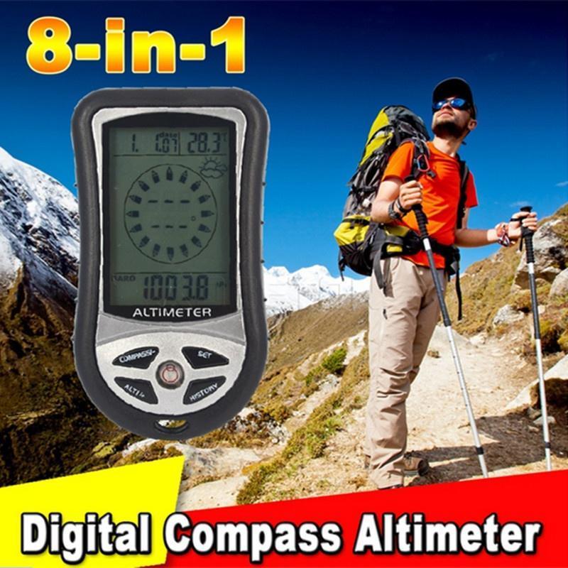 8 In 1 Digital Compass Altimeter Barometer Thermometer Weather Forecast