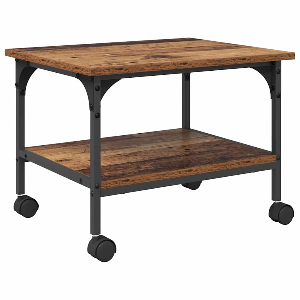 Printer Stand Reclaimed Wood 50 X 40 X 38 Cm Engineered Wood