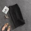 Women Skirts Suede Split Thick Stretchy Skirt Female Pencil Skirts Plus Size Skirt