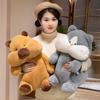 Fluffy Capybara Plush Doll Cartoon Capibara Fluffty Doll Siberian Husky Plush Toy  Birthday Gift