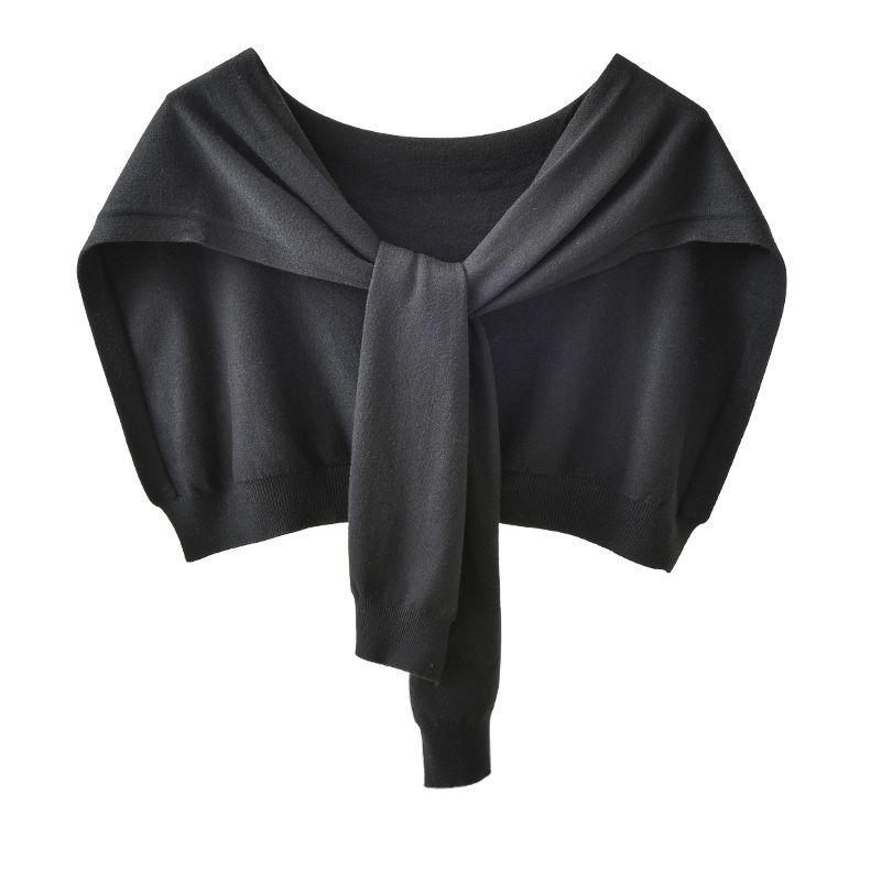 Korean Cashmere Wool Knit Women Fake Collar Shawl Summer Air Conditioned Shoulder Protect Cervical Spine Thicken Warm Scarf Q36