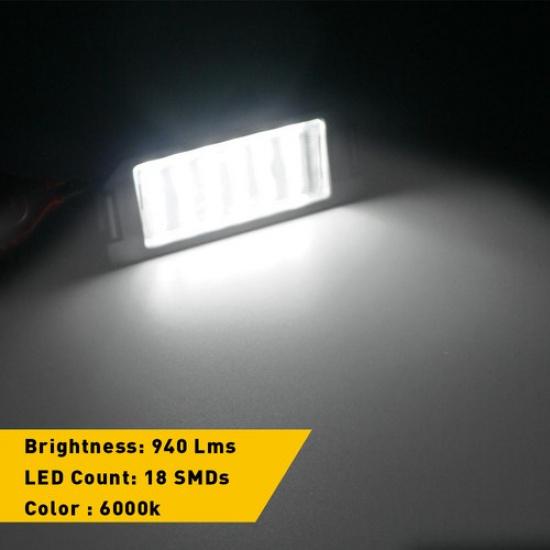 For 10-19 Kia Soul / Veloster 2D Genesis White License SMD LED Plate Lights Pair