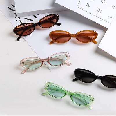 Brille 95141 Oval Katzenauge Schwarze Sonnenbrille Damen, Vintage Trend Blogger Sonnenbrille