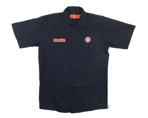 Captain America Symbol Super Soldier Marvel Comics Work Shirt 100