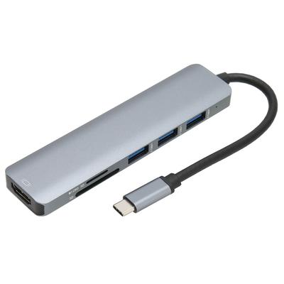 Adaptor de interfață multimedia de înaltă definiție USB C HUB 6 în 1 4K la 30Hz 5Gbps transmisie pentru