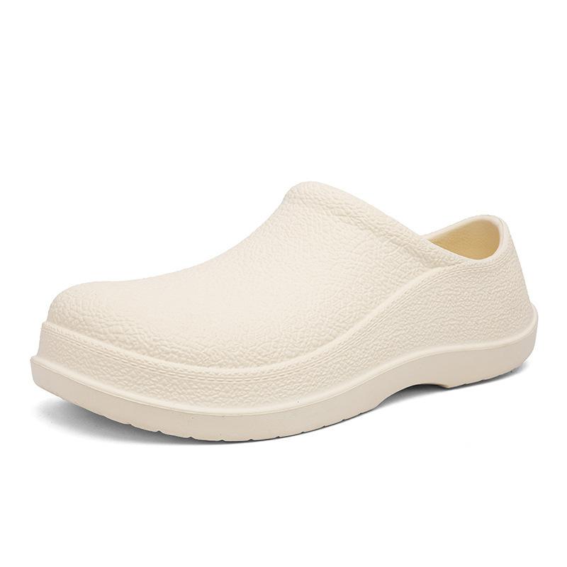 Fashion Men Chef Shoes Man Summer Beach Slippers Water-proof Oil-proof Kitchen Shoes Non-slip Garden Clogs Hotel Work Shoe EVA Sandal