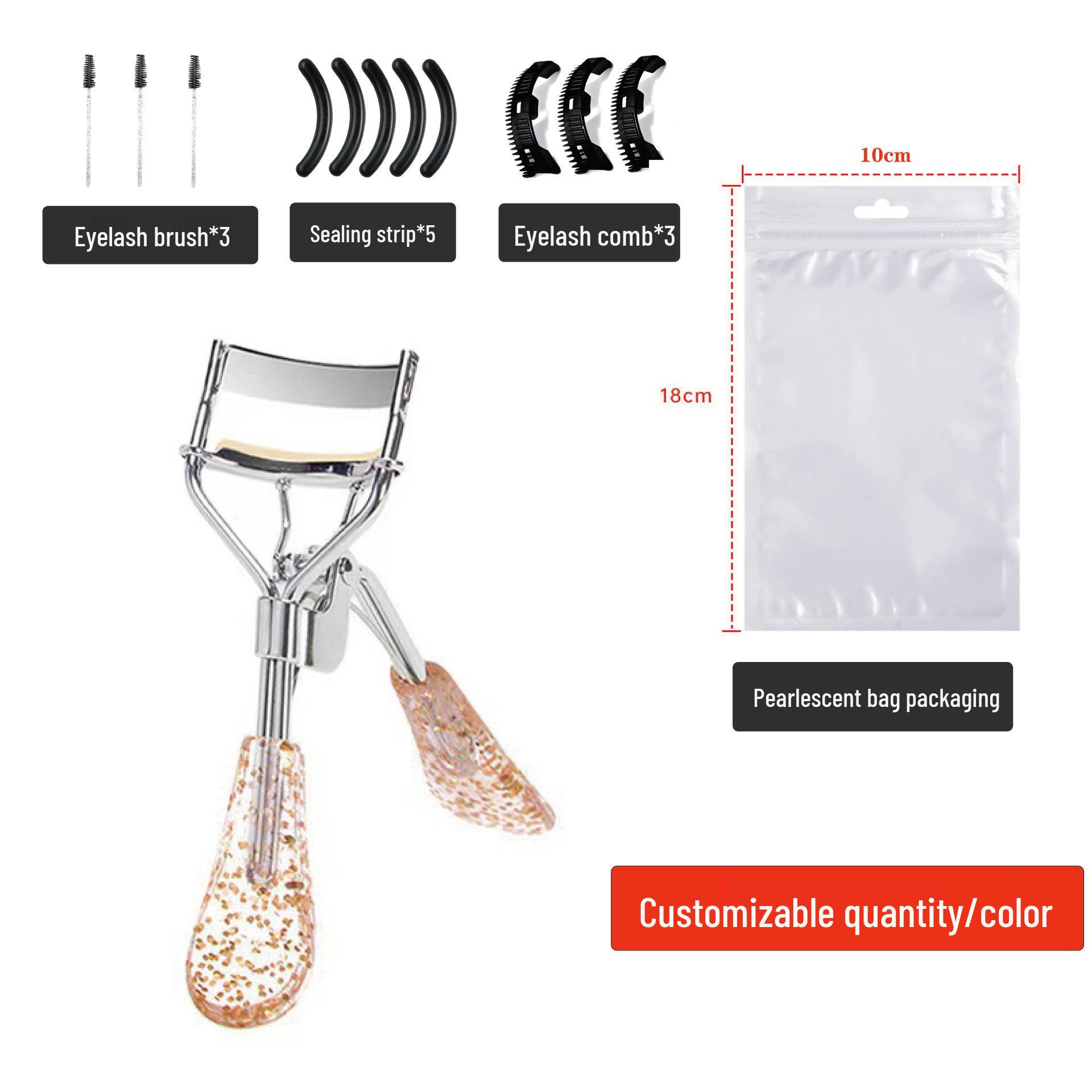 Portable Sunflower Eyelash Curler with Transparent Handle - Comfortable Grip False Eyelash Applicator Bulk