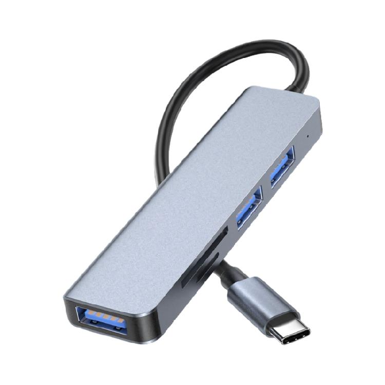 

Aluminum USB Type C Hubs With HDTV Output USB Port And Memory Card Reader For Computers 1
