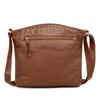 Retro Soft Leather Many Layer Zipper Crossbody Bag with Inner Pocket, Single Shoulder Bags for Women Daily Use Work Dates Travel