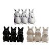 Easter Ornament, One-piece Molded Bunny Figure, 3D Printed Rabbit Design Decorative Figurine for Living Room Bedroom Holiday Decor