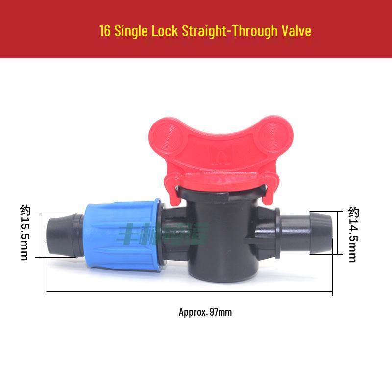 16PE Drip Irrigation Locking Pipe Fittings: Elbow, Tee, Plug, Bypass, Straight Connectors