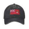 Canadian Symbol HD Canada Red Ensign Flag Retro Cowboy Washed Baseball Caps For Men Denim Sun Hat Hip Hop Womens Trucker Cap